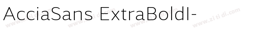 AcciaSans ExtraBoldI字体转换